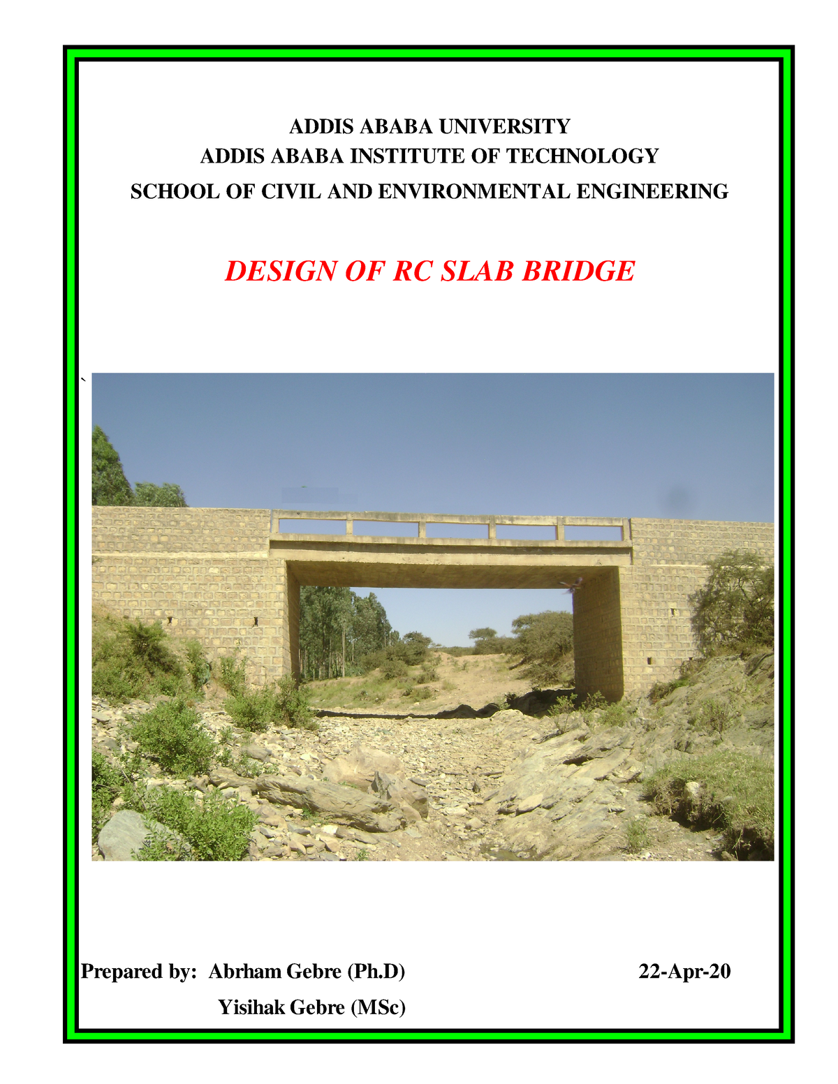 thesis on bridge design