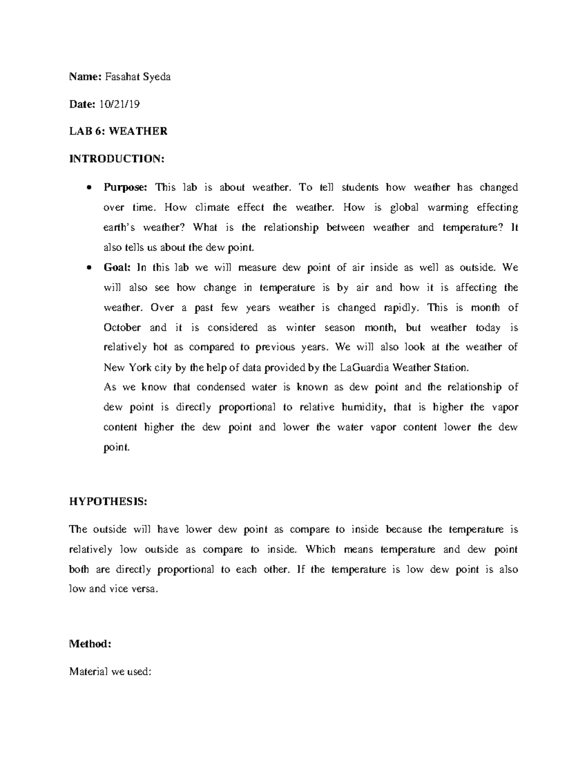 Lab 6 Weather - these are lab reports from lab 1 - 10 - Warning: TT ...