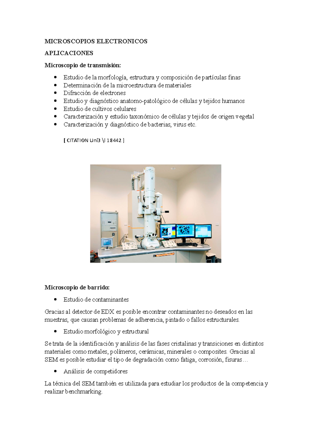 Aplicaciones Microscopios Electronicos Microscopios Electronicos