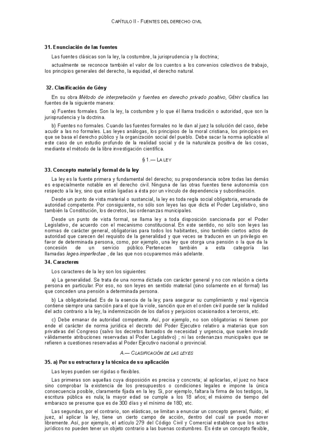 Fuentes Del Derecho - CAPÍTULO II - FUENTES DEL DERECHO CIVIL 31 ...