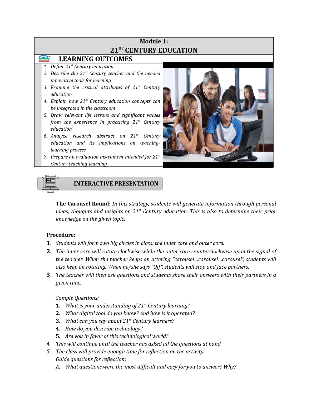 Chapter-1 21st-Century-Education - Module 1: 21 ST CENTURY EDUCATION ...