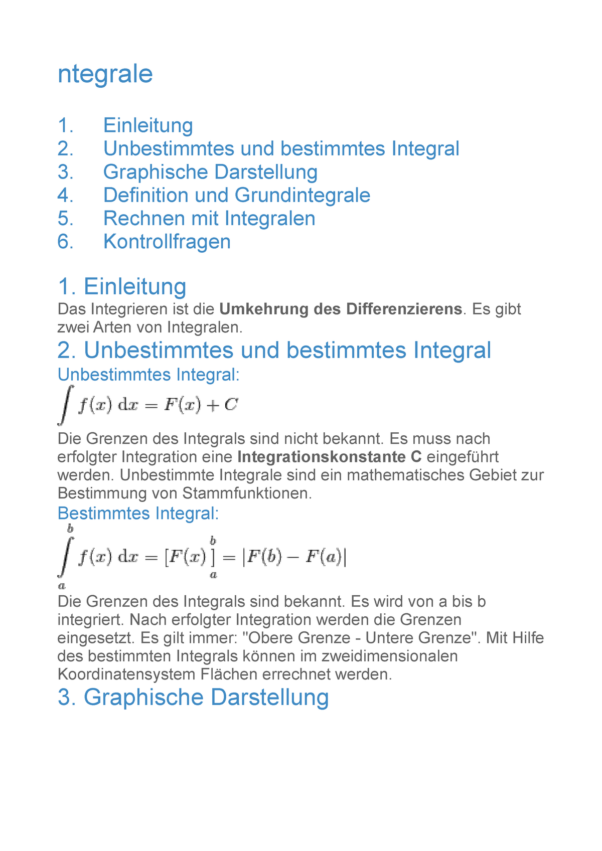 Integrale - Math19 - MedAT 2018/19 - Ntegrale 1. Einleitung 2 ...