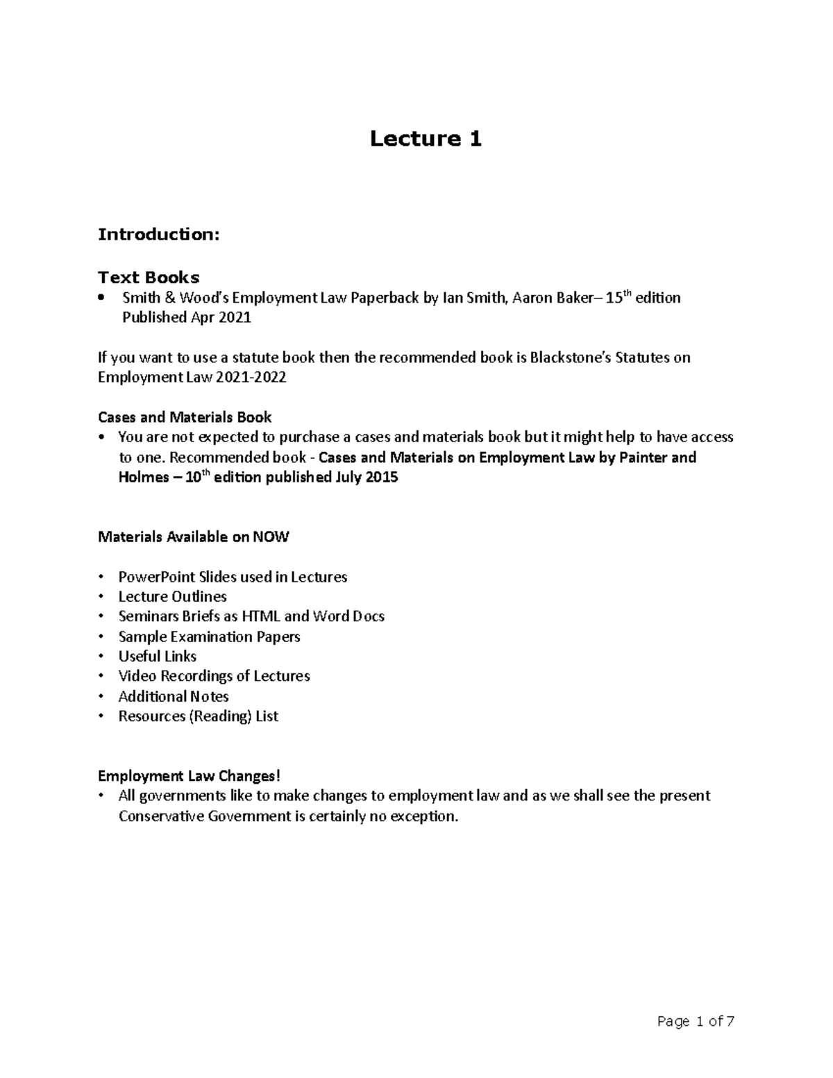 Lecture 1 EML Lecture 1 Introduction Text Books Smith & Wood's