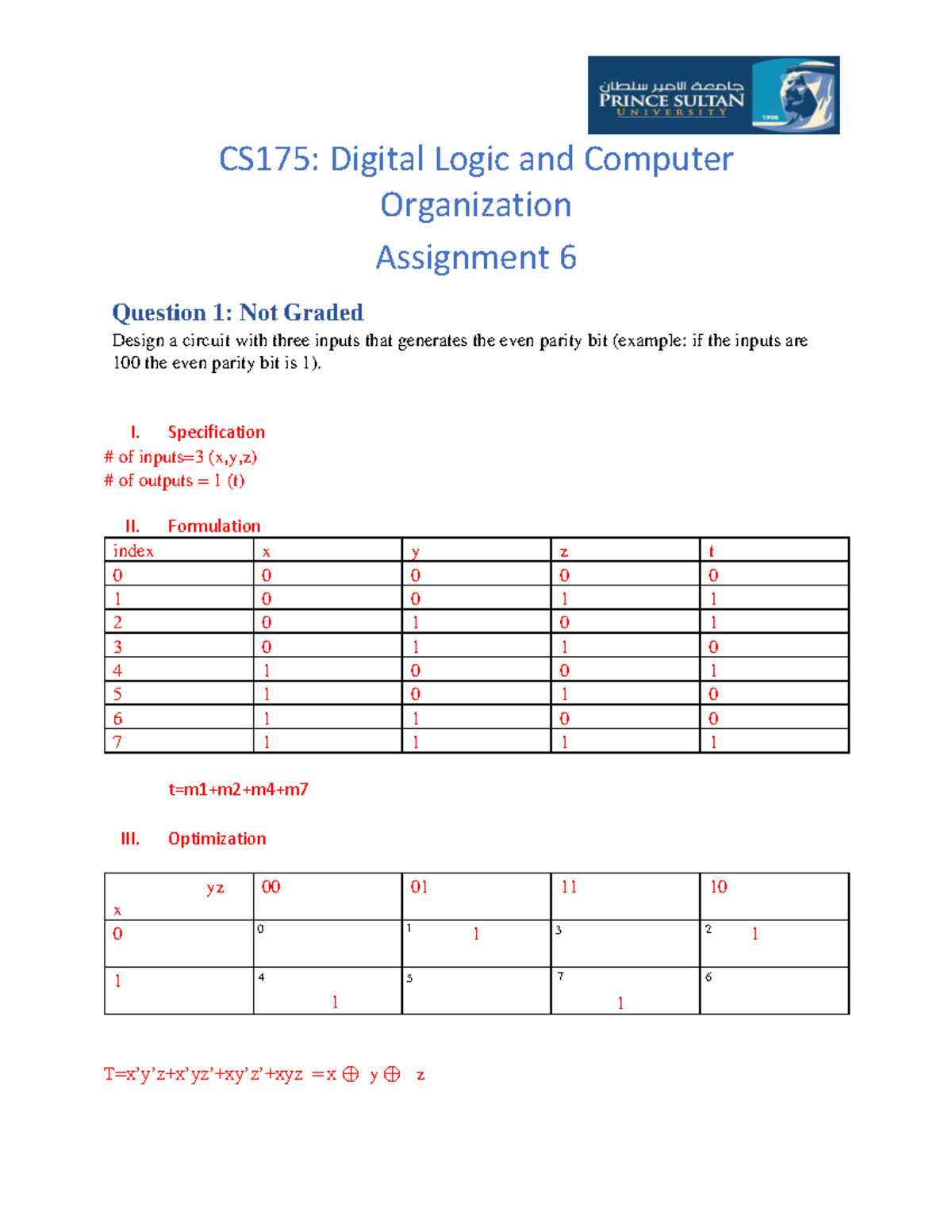 Assignment 6 MA - CS175: Digital Logic and Computer Organization ...