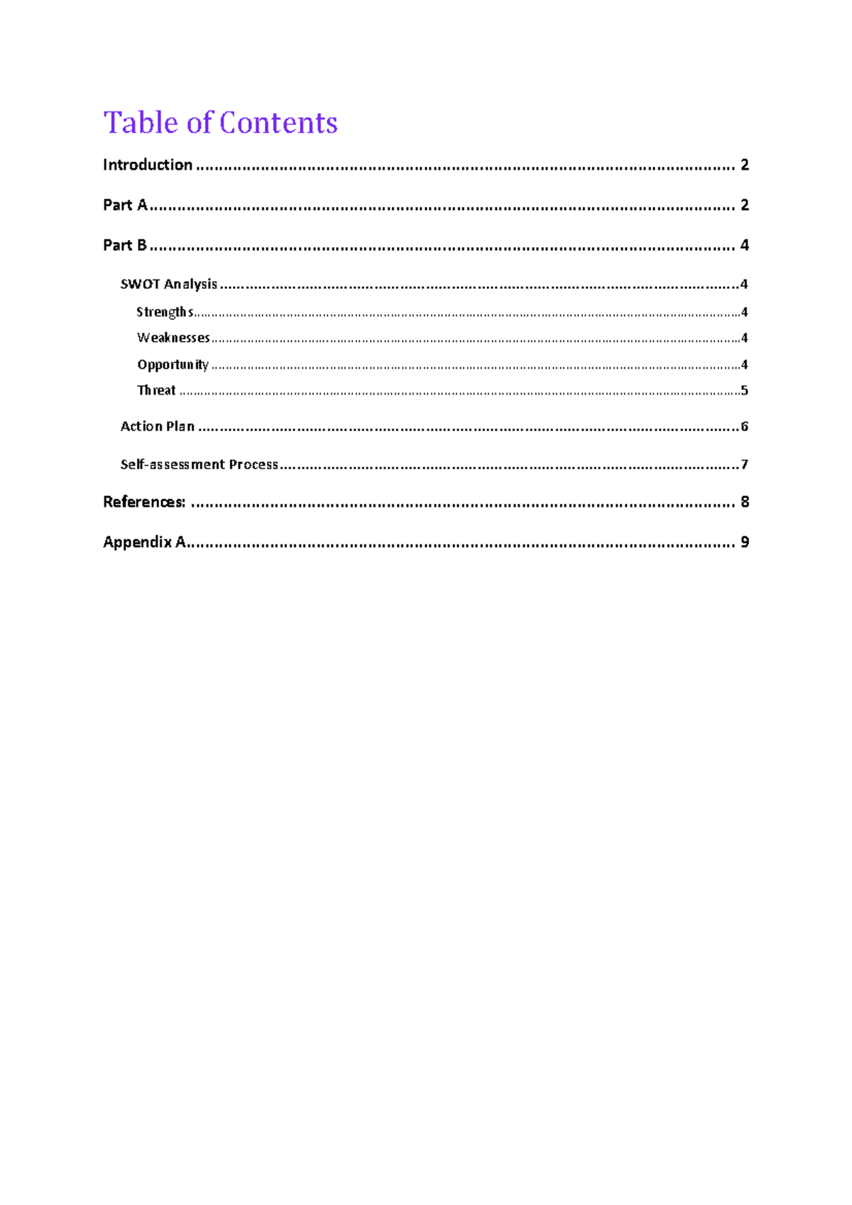 Personal Branding Final copy - Table of Contents Introduction Part A ...