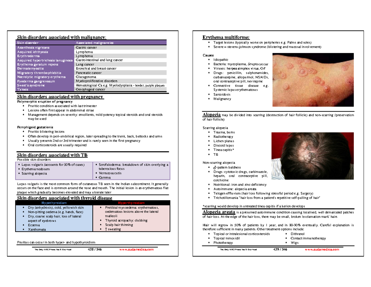 The only notes dermatology pdf tcr dr notes - The Only MRCP Notes You ...
