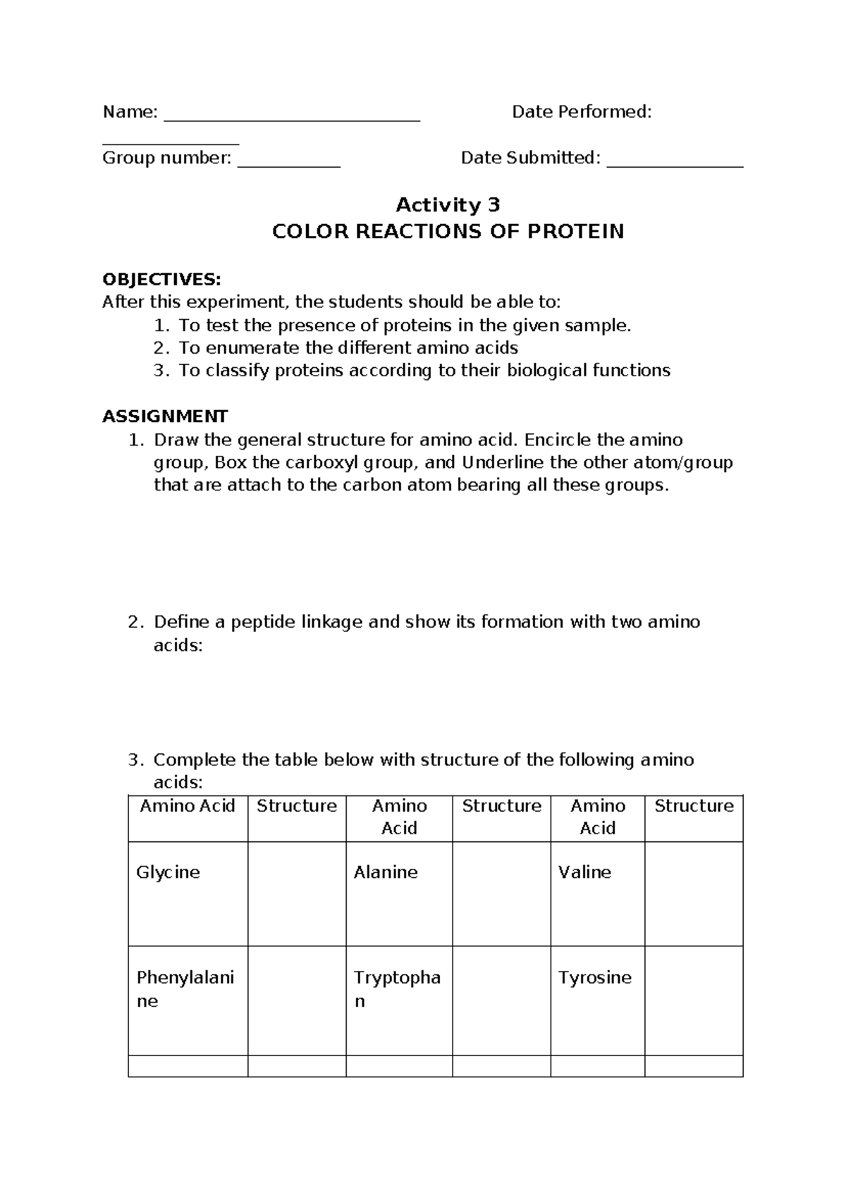 Activity 3 Laboratory Manuals for analytical Chemistry Name