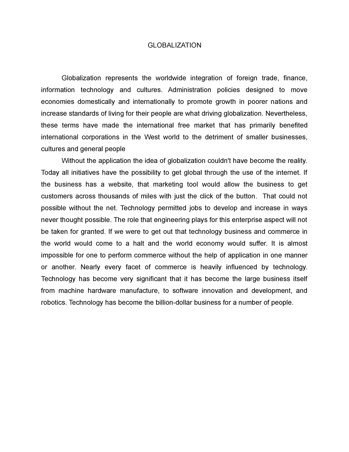 media and globalization in contemporary world essay