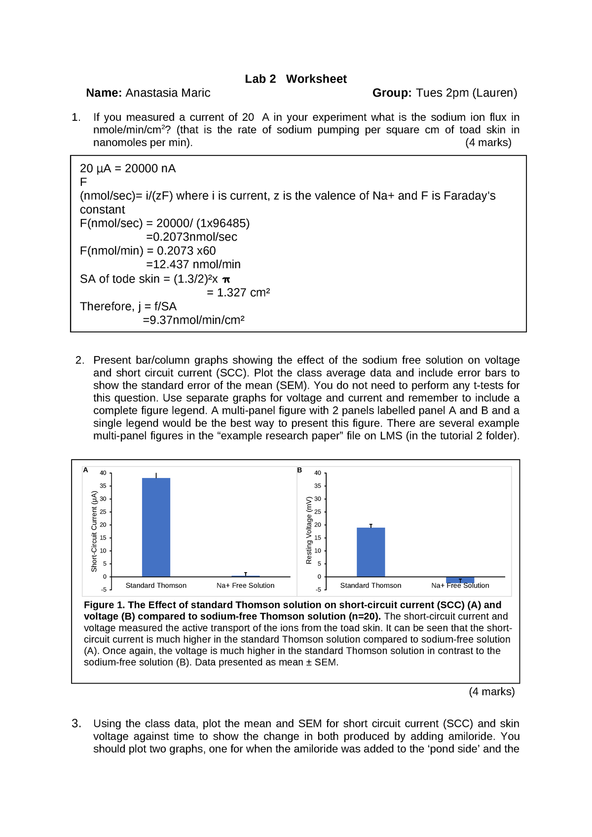 Lab 2 Worksheet - Lab 2 - Lab 2 Worksheet Name: Anastasia Maric Group ...