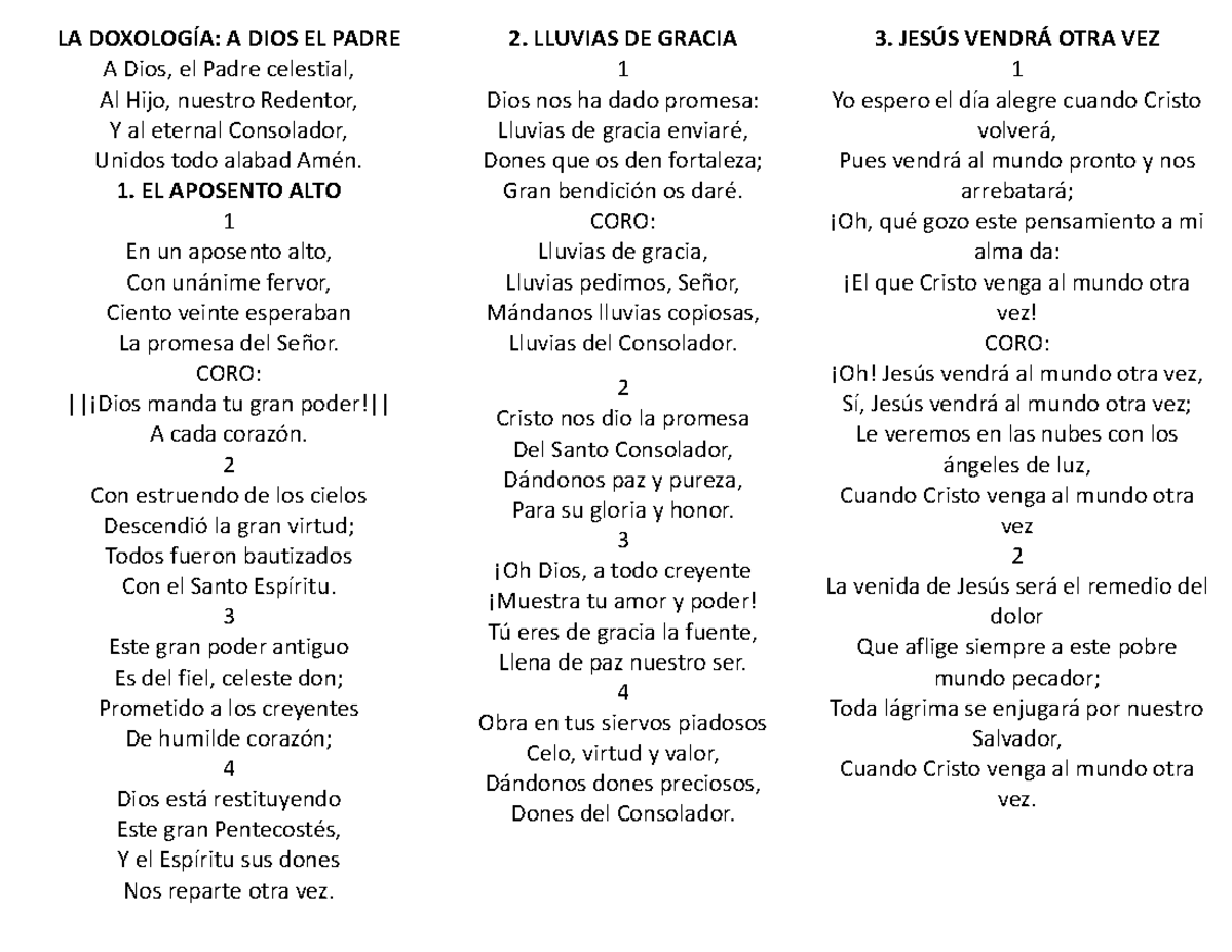 Himno 3 Del Himnario De Gloria