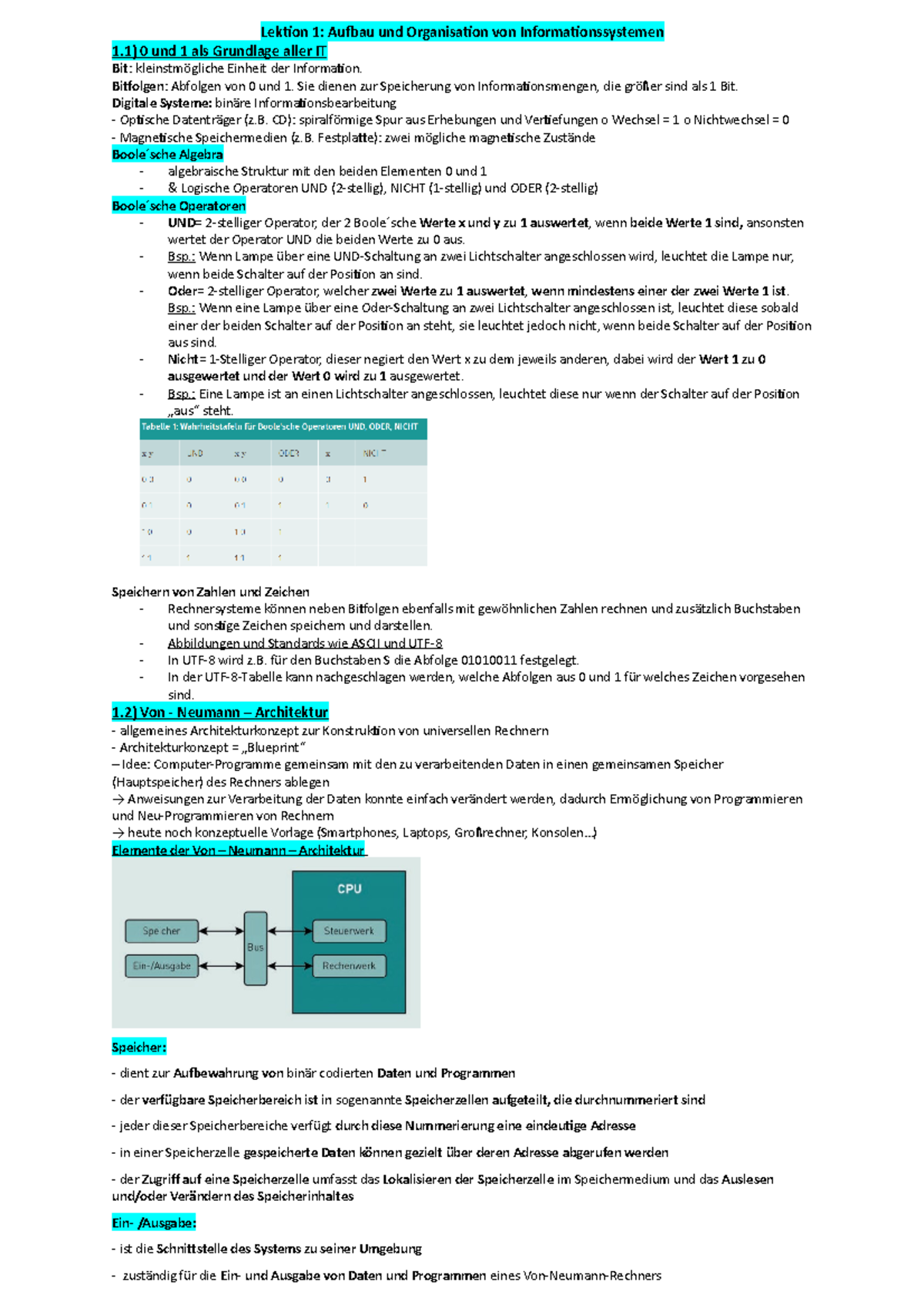 Grundlagen der Industriellen Softwaretechnik - Lektion 1: Aufbau und ...