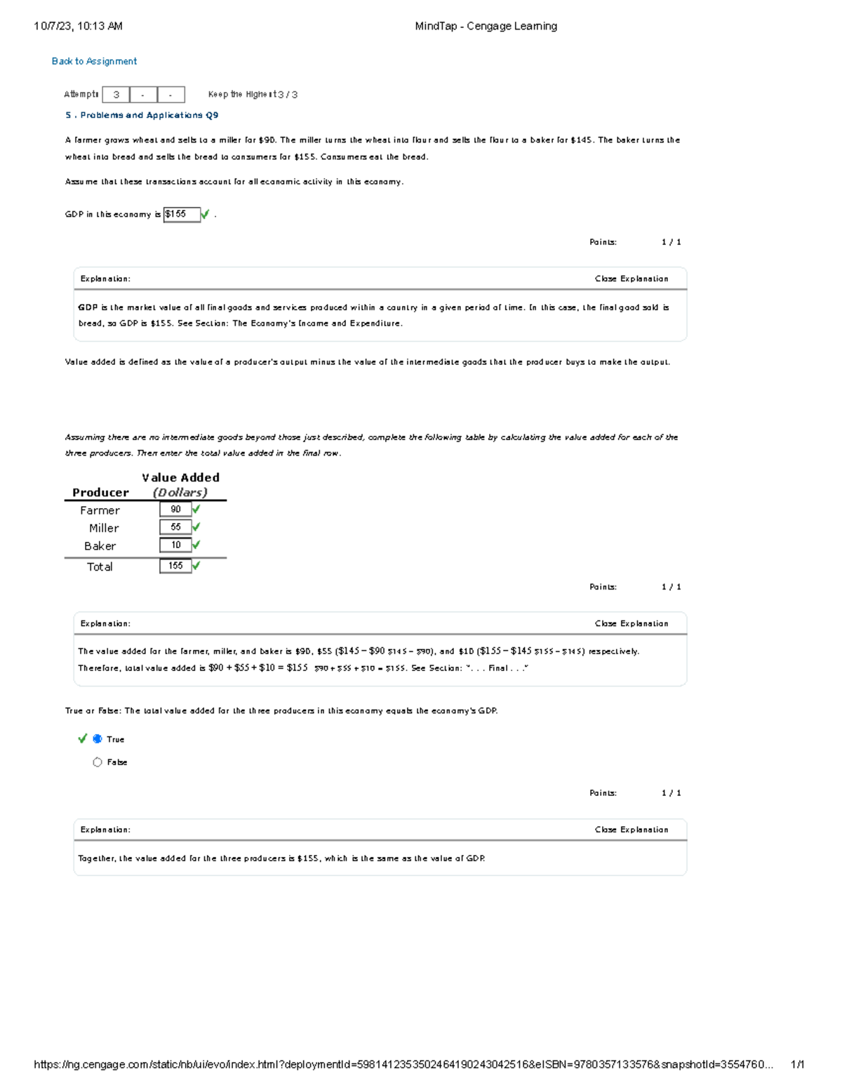 Quiz 3 Q5 - Cengage Mindtap, Module Three Quiz, Question 5 - 10/7/23 ...