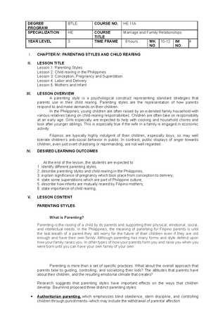 HE 12 Module 3 - Home Economics - DEGREE PROGRAM BTLE COURSE NO. HE 12 ...