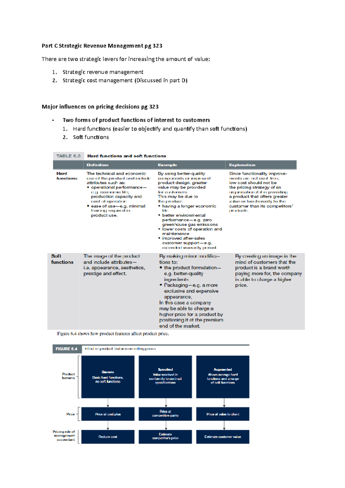 SMA M6 Summary - Notes M6 SMA - Part C Strategic Revenue Management pg ...