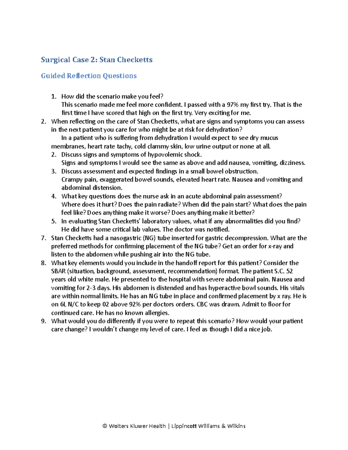 AAH guided refelctions Stan Checketts - Surgical Case 2: Stan Checketts ...