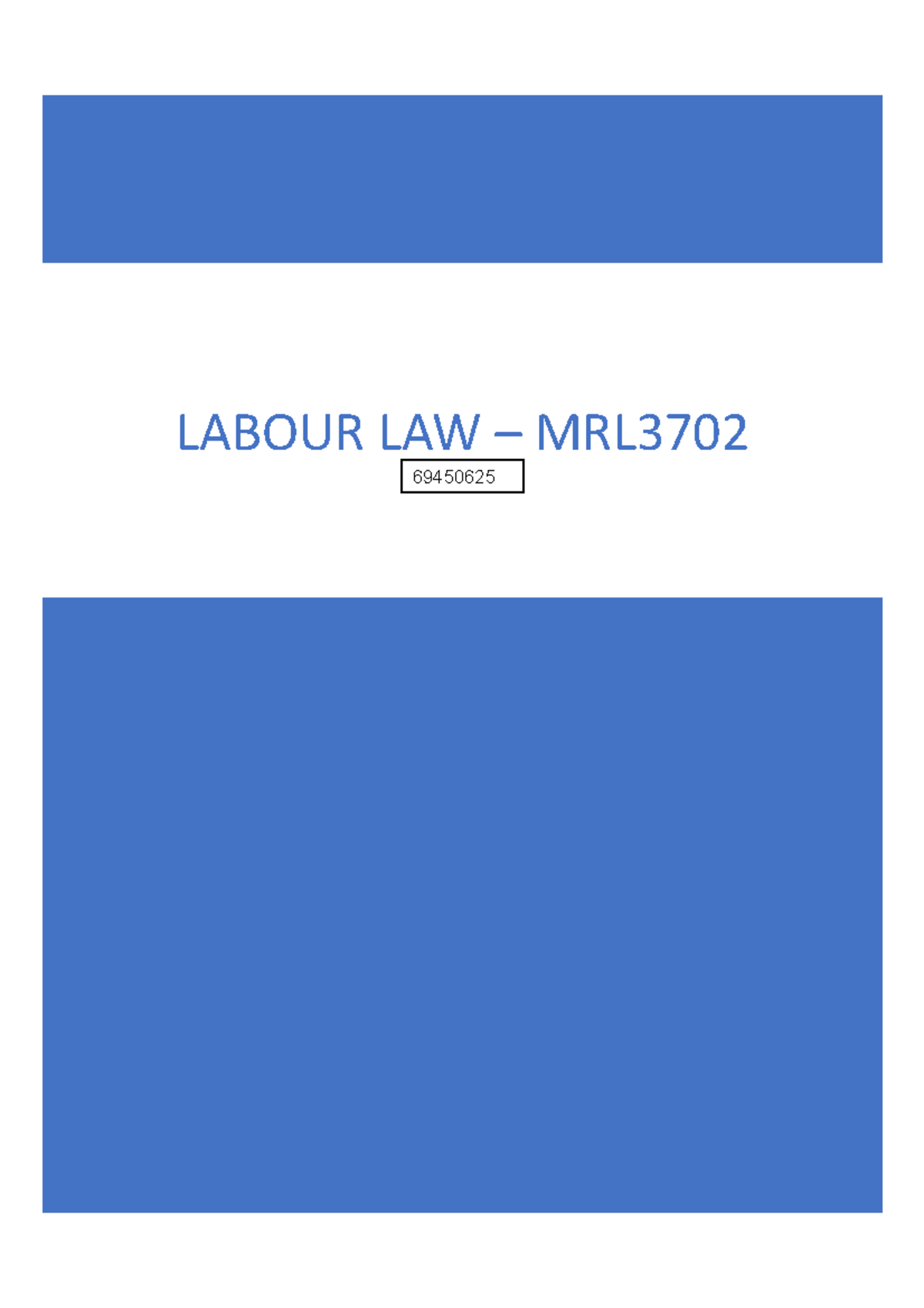 Assignment 2 MRL3702 - Guidance - LABOUR LAW – MRL Assignment 2: 1) (a ...