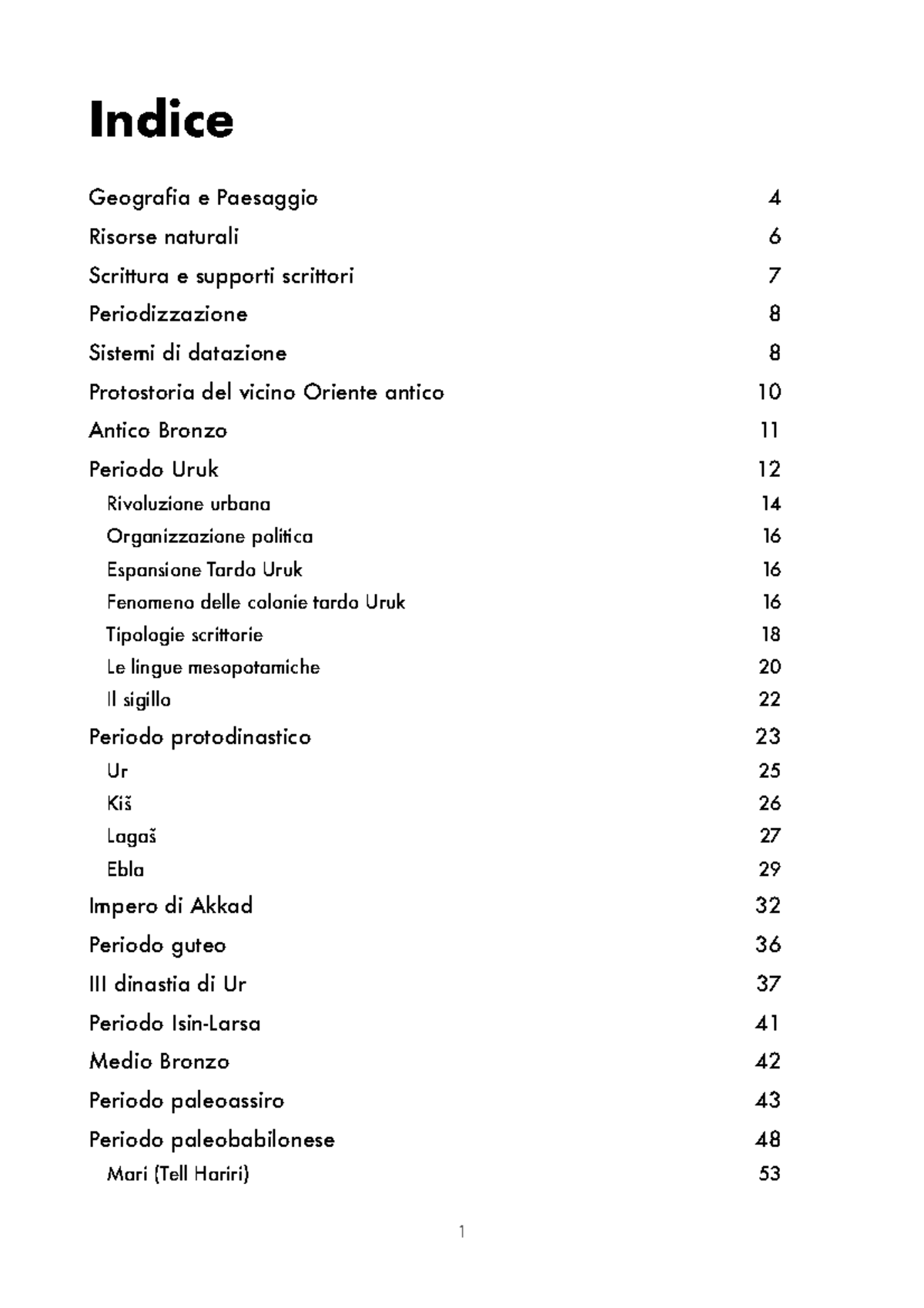Storia del Vicino Oriente antico appunti Indice Geografia e Paesaggio