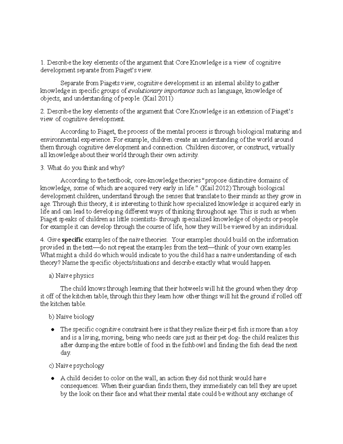 Chapter app 4 - Describe the key elements of the argument that Core ...