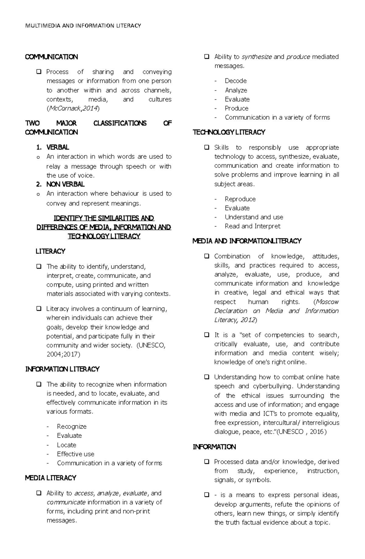 Reviewer - COMMUNICATION Process of sharing and conveying messages or ...