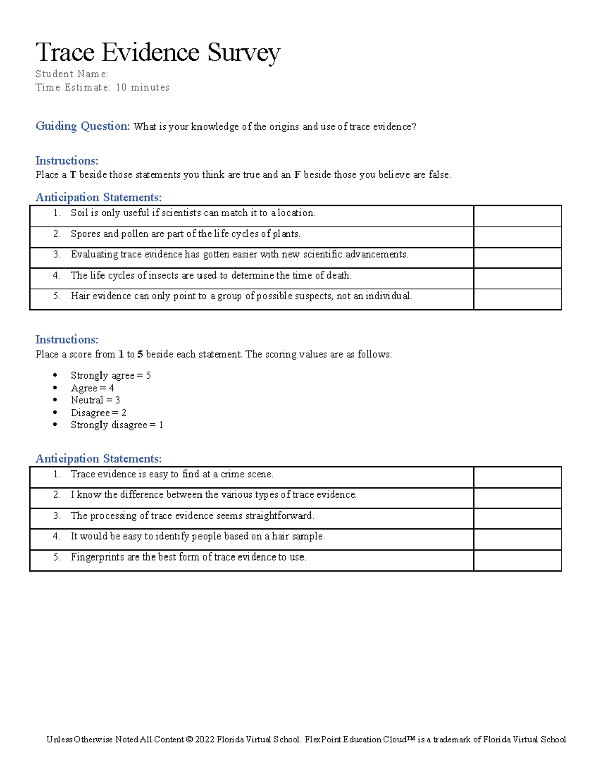 02-01-survey-none-trace-evidence-survey-student-name-time-estimate