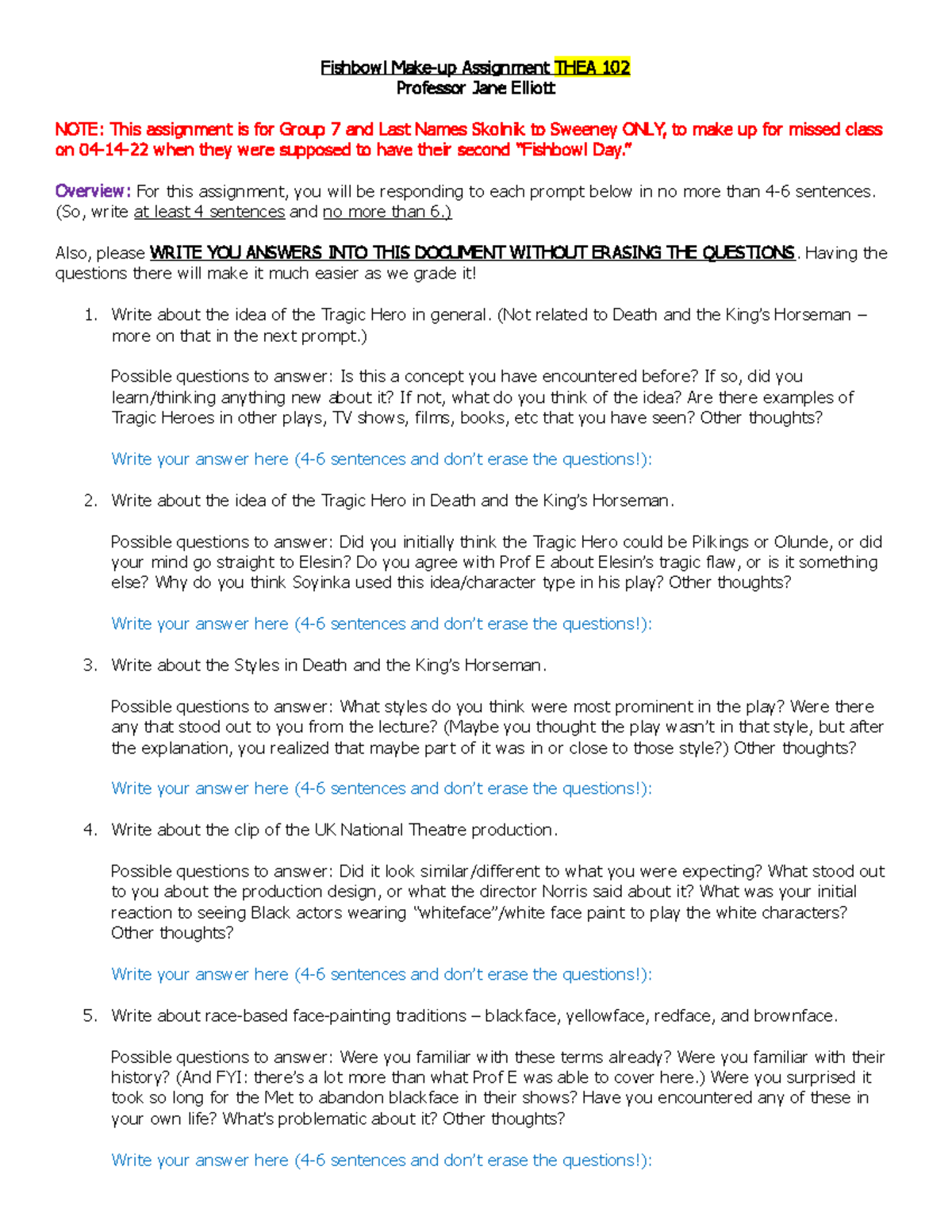 00 Fishbowl Make-up Assignment Template (for Group 7 and Skolnik to ...