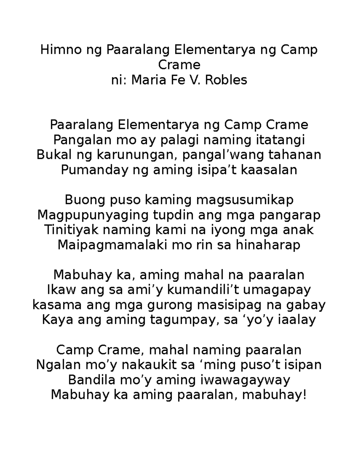 Himno-ng-Paaralang-Elementarya-ng-Camp-Crame - Himno ng Paaralang ...