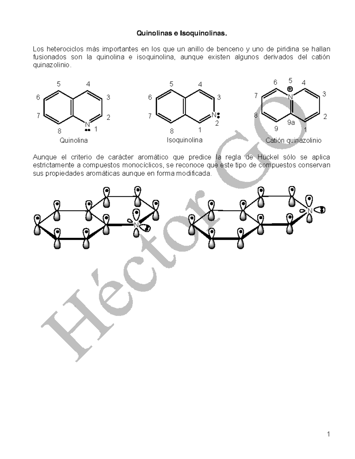 06Quinolinase Isoquinolinas 24315 Quinolinas e Isoquinolinas. Los