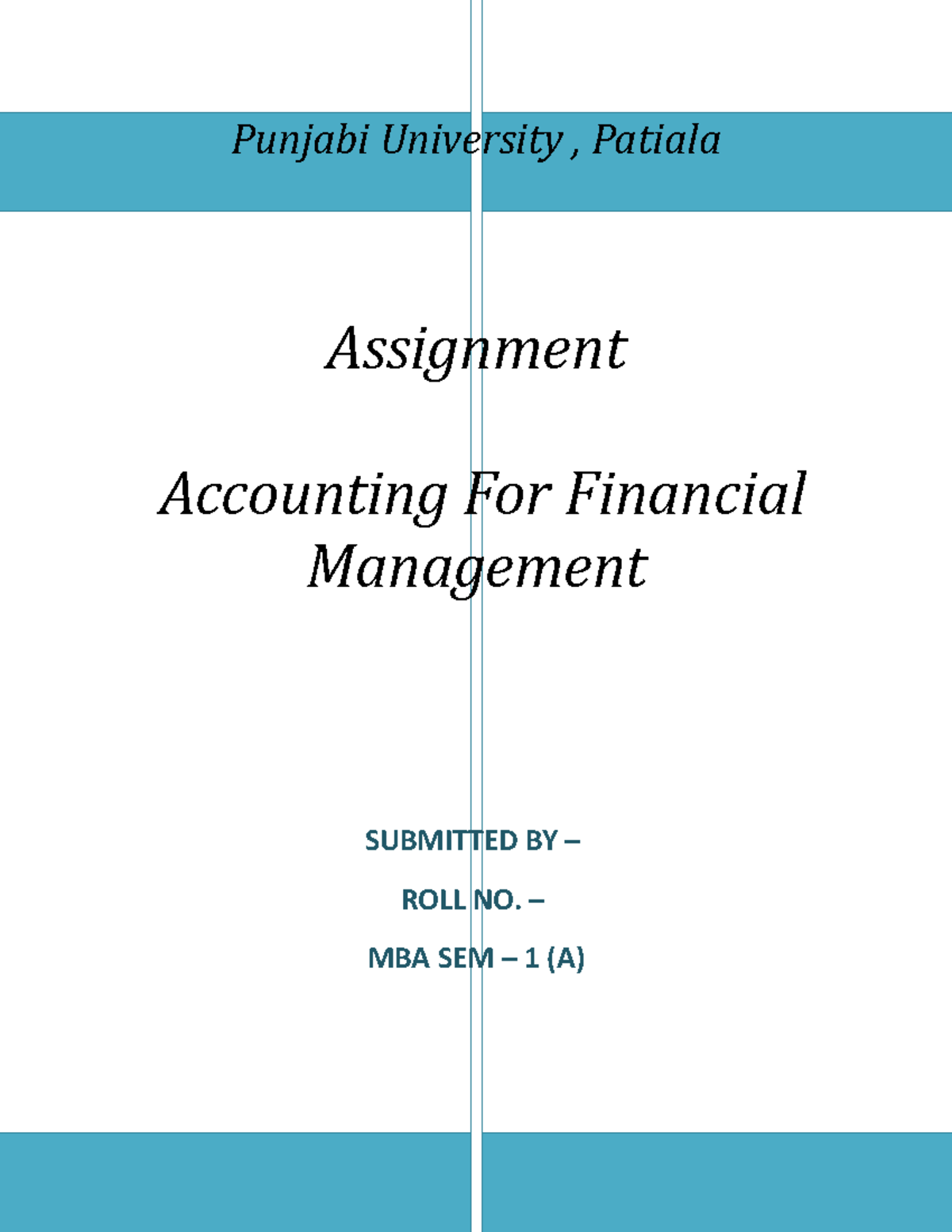 Afm Report - Financial Ratios - Punjabi University , Patiala Assignment ...