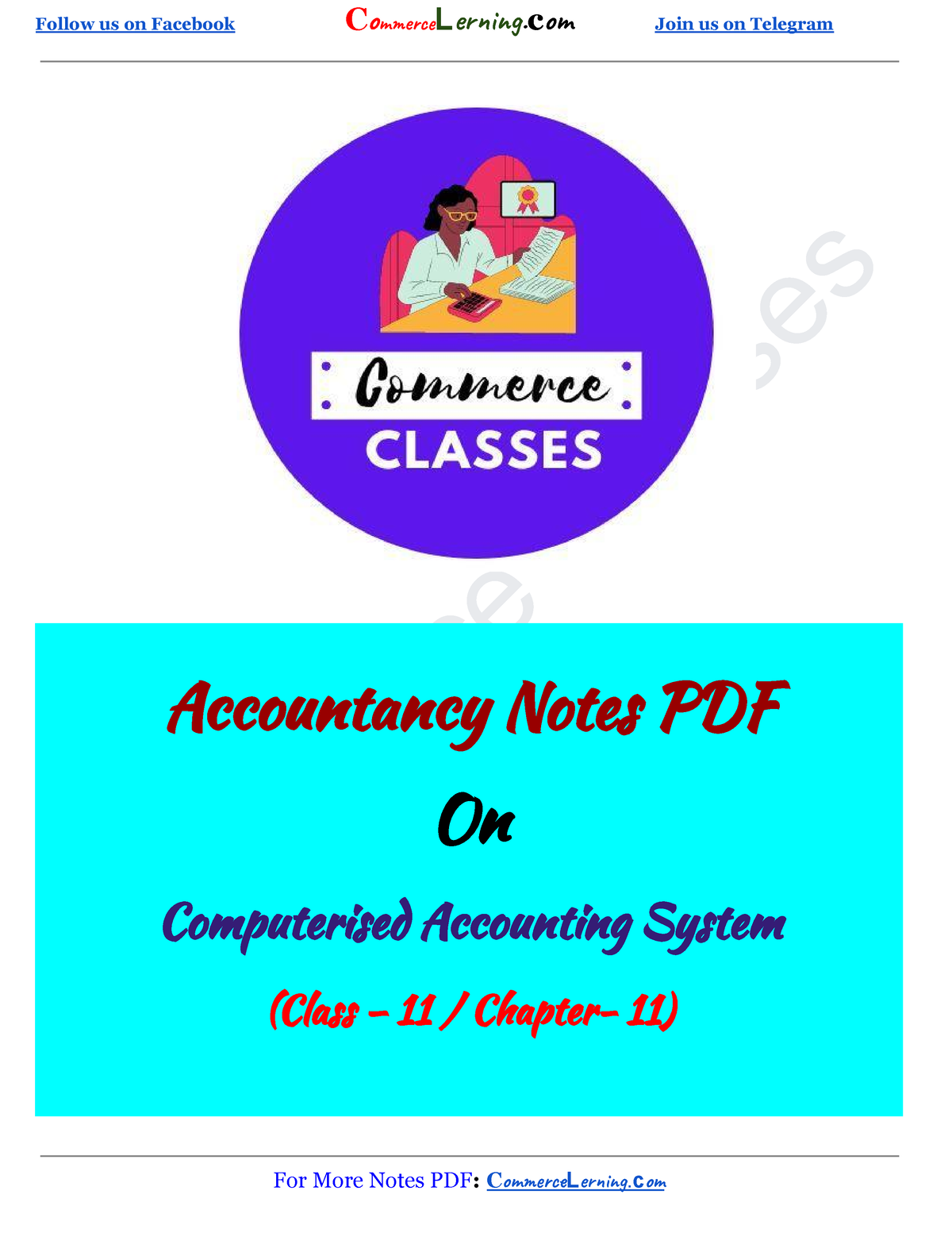 Accountancy Notes PDF Class 11 Chapter 11 - Commerce Classes Follow Us ...