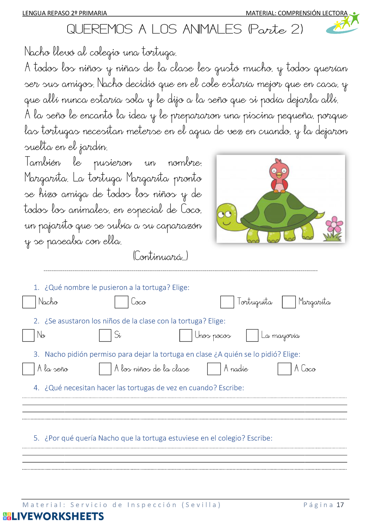 Comprension Lectora - LECTURA VELOZ - LENGUA REPASO 2∫ PRIMARIA ...