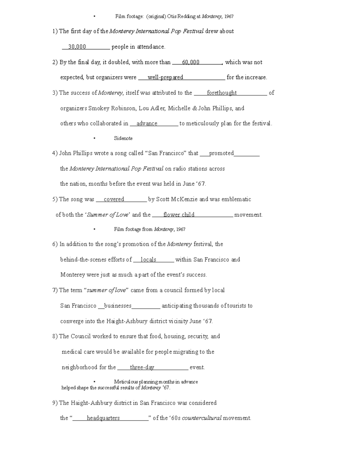 Lecture 19 Part 2 Notes - Patrick Brink - Film footage: (original) Otis ...