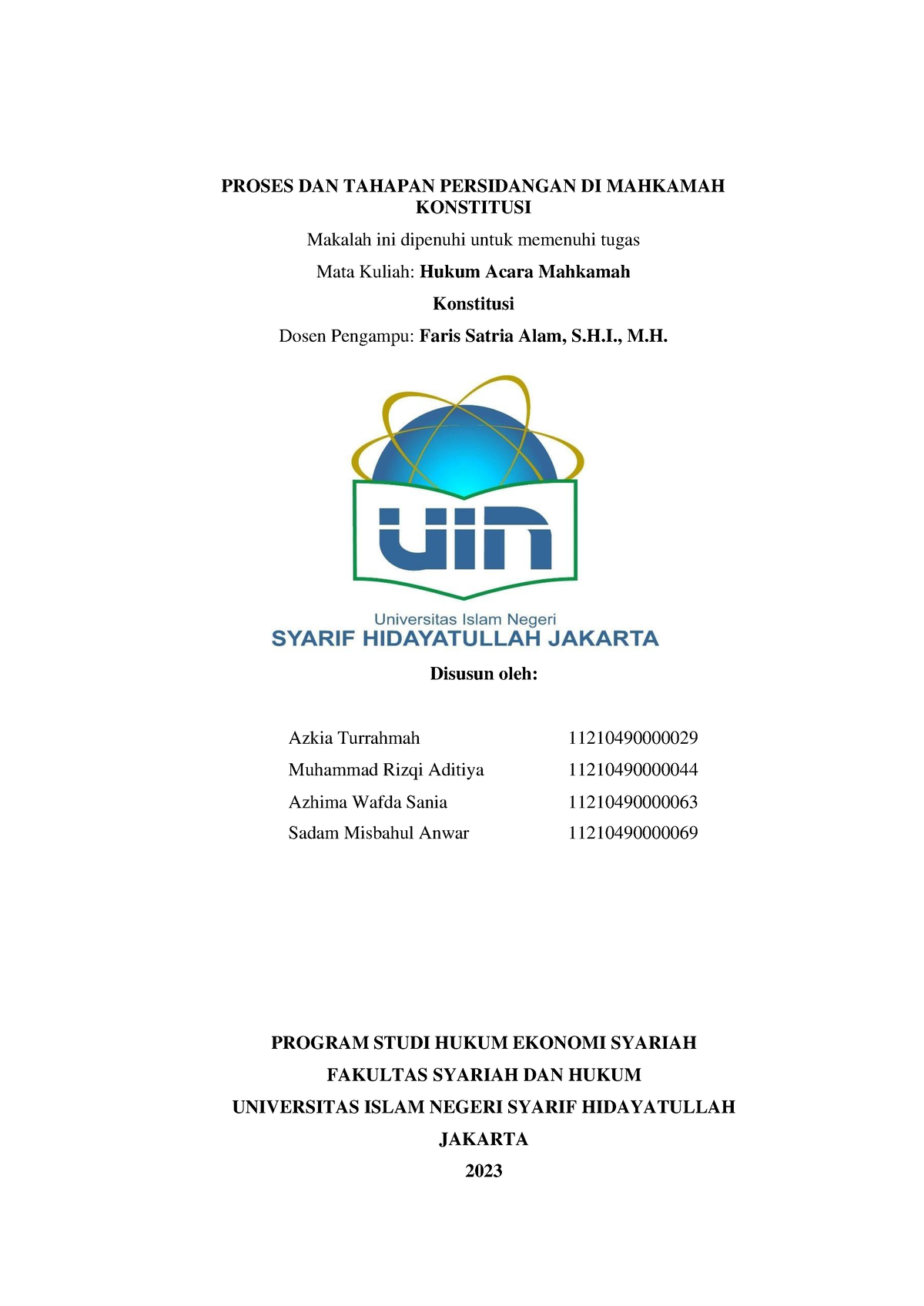 Makalah Hk Acara MK Kel. 5 - PROSES DAN TAHAPAN PERSIDANGAN DI MAHKAMAH ...