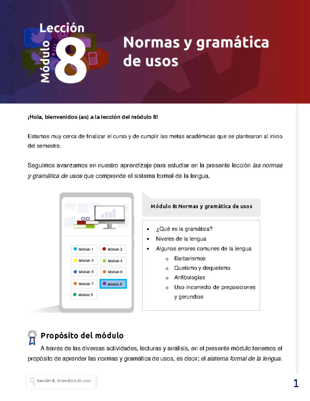 Comuinicación M8 Lección descargable - ¡Hola, bienvenidos (as) a la ...