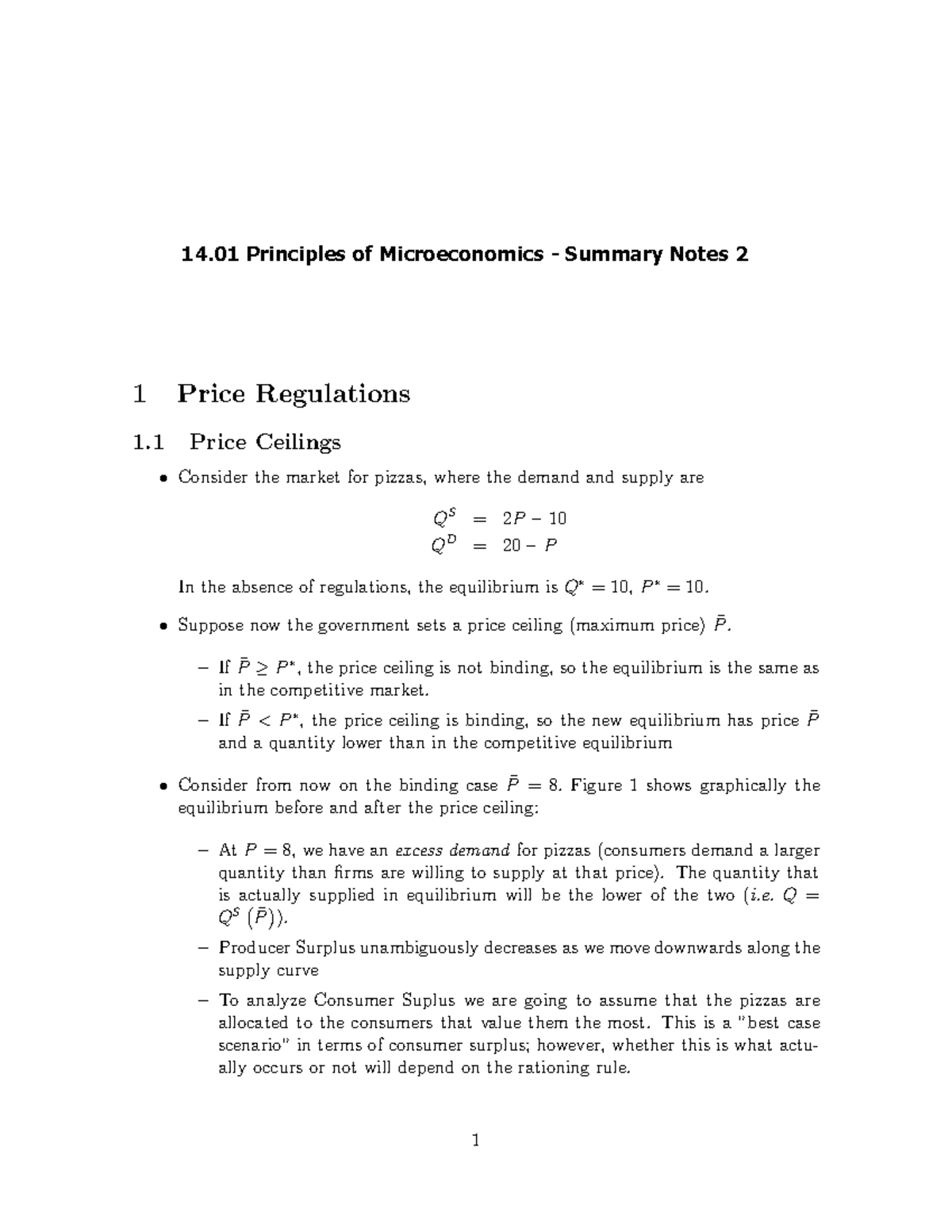 14 01 Principles Of Microeconomics Summary Notes 2 14 Principles Of 14 01 Principles Of Microeconomics Summary Notes 2 14 Principles Of