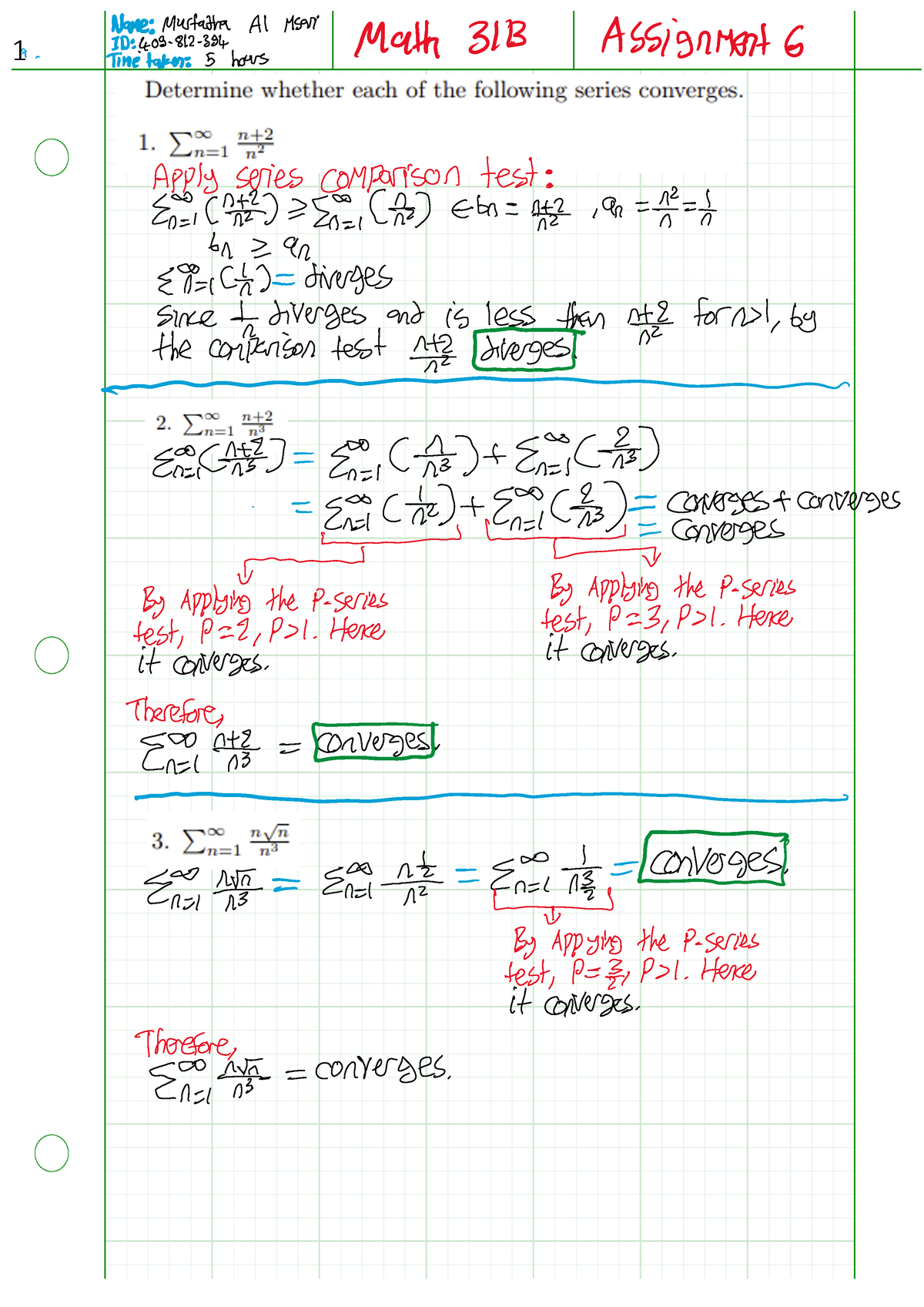 Math 31B - Homework 7 - Professor Andrews - MATH 31B - ϭ Ϯ κ - Studocu