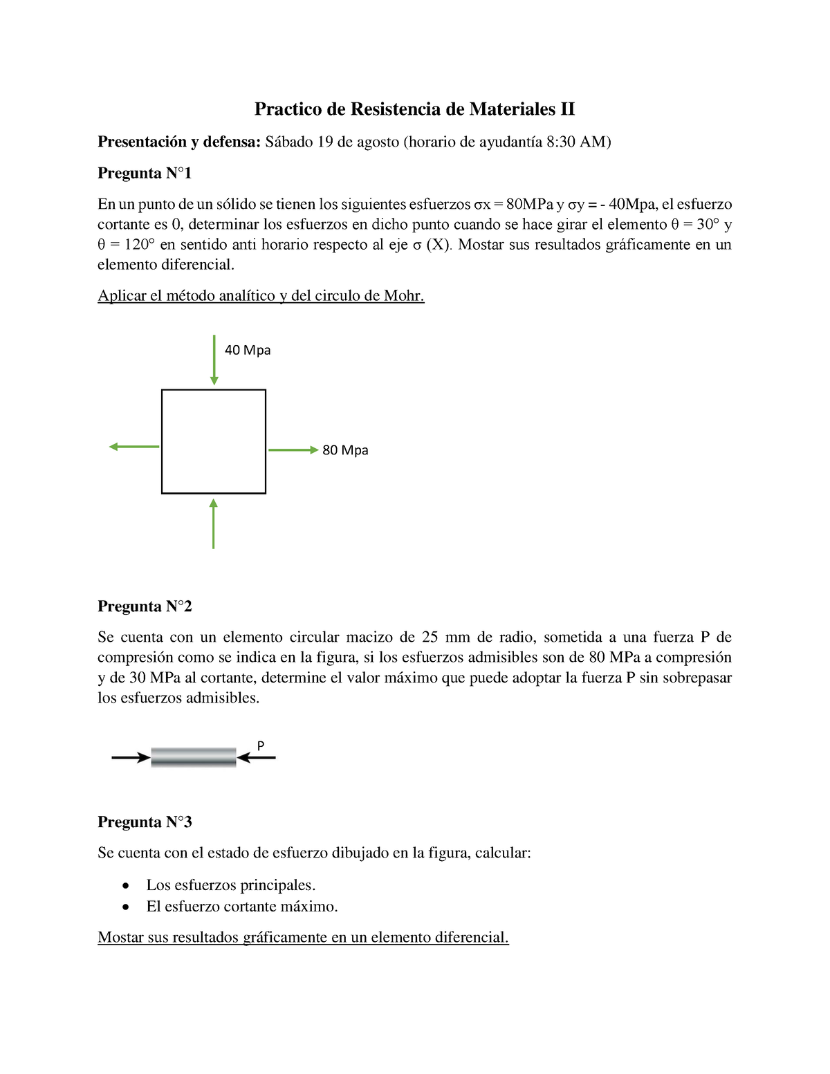 Practico N 1 De Resistencia De Materiales II - Practico De Resistencia ...