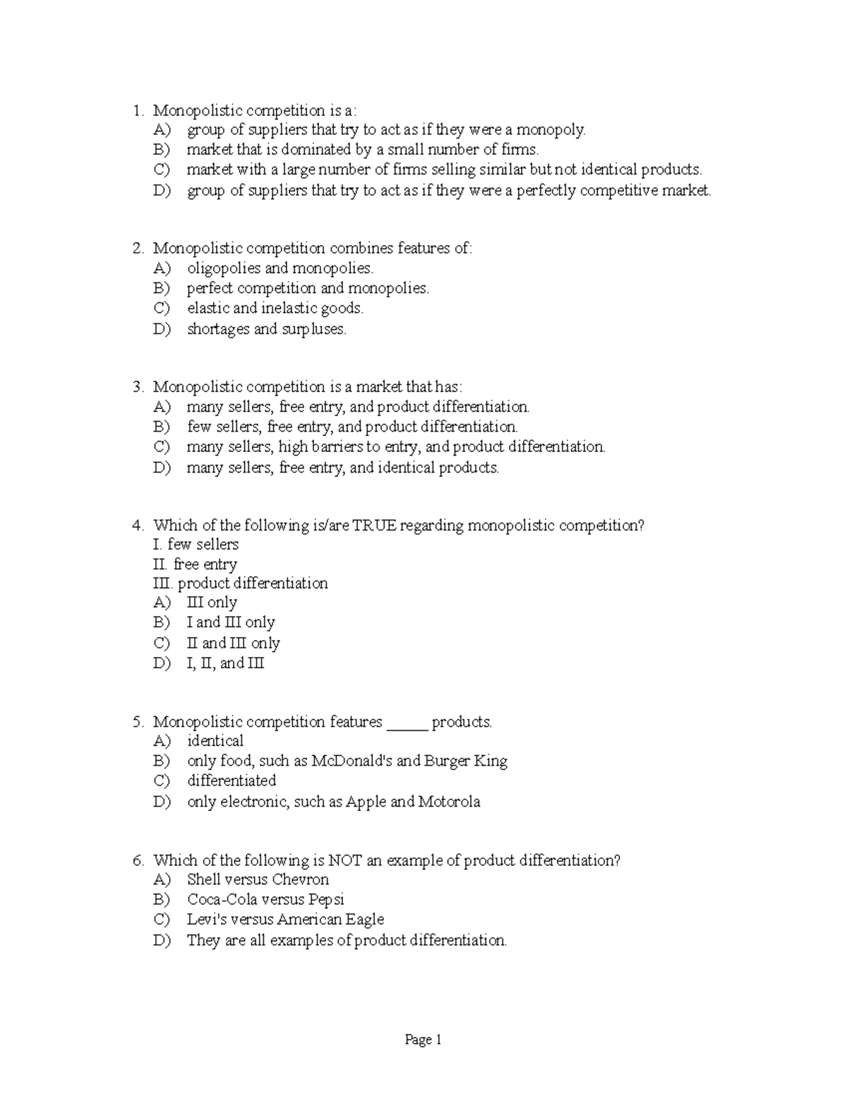 Chapter 17 Monopolistic Competition And Advertising Principles Of Studeersnel