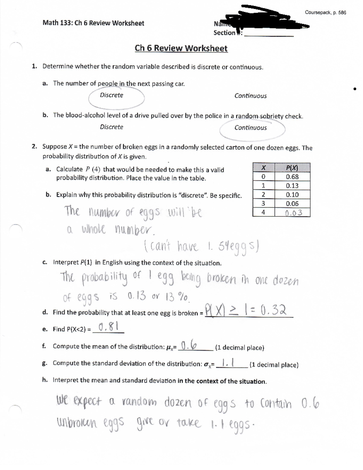 mat 133 5 3 homework chapter 6