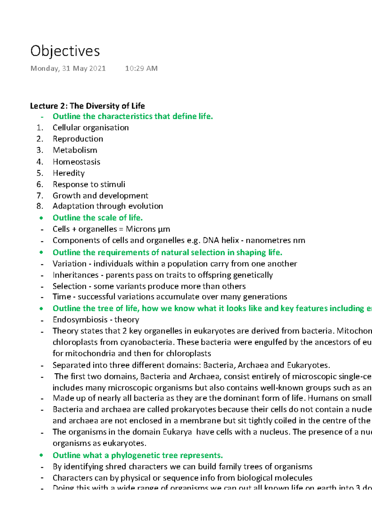 Cells Objectives Cellular Biology University of Otago Studocu