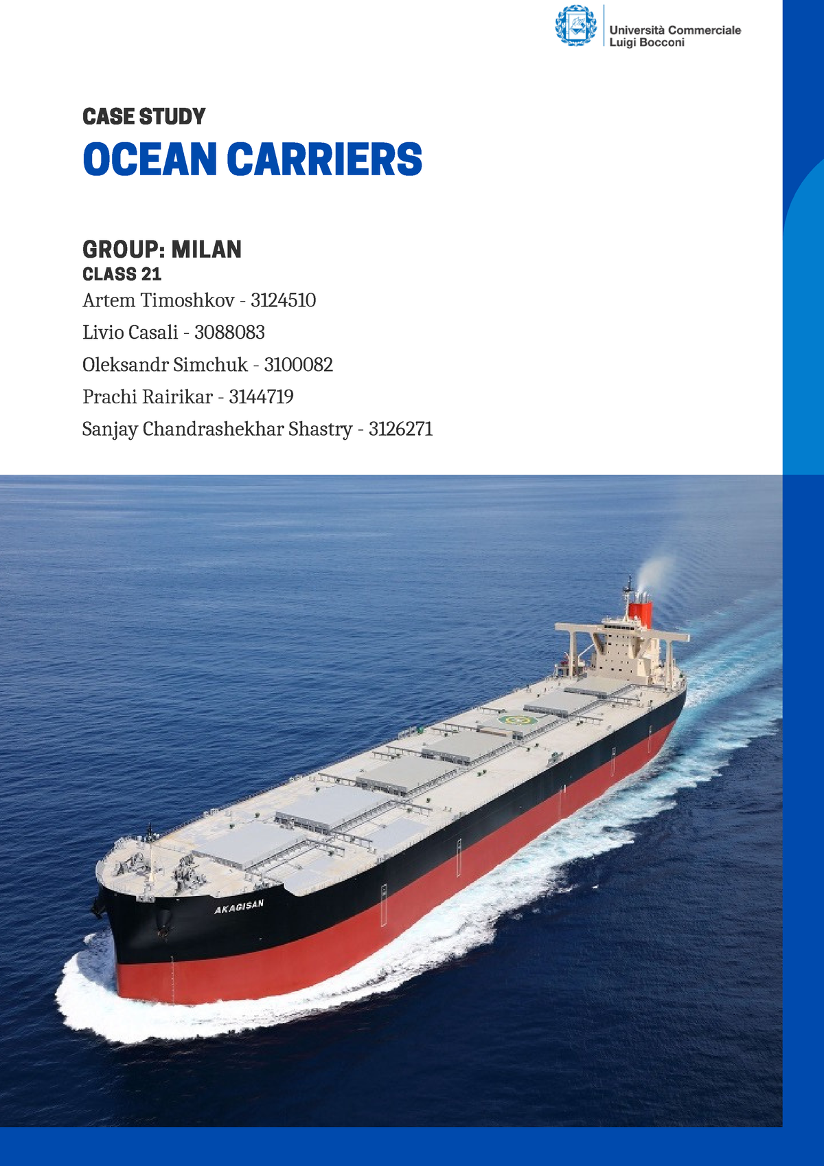 ocean carriers case study solution