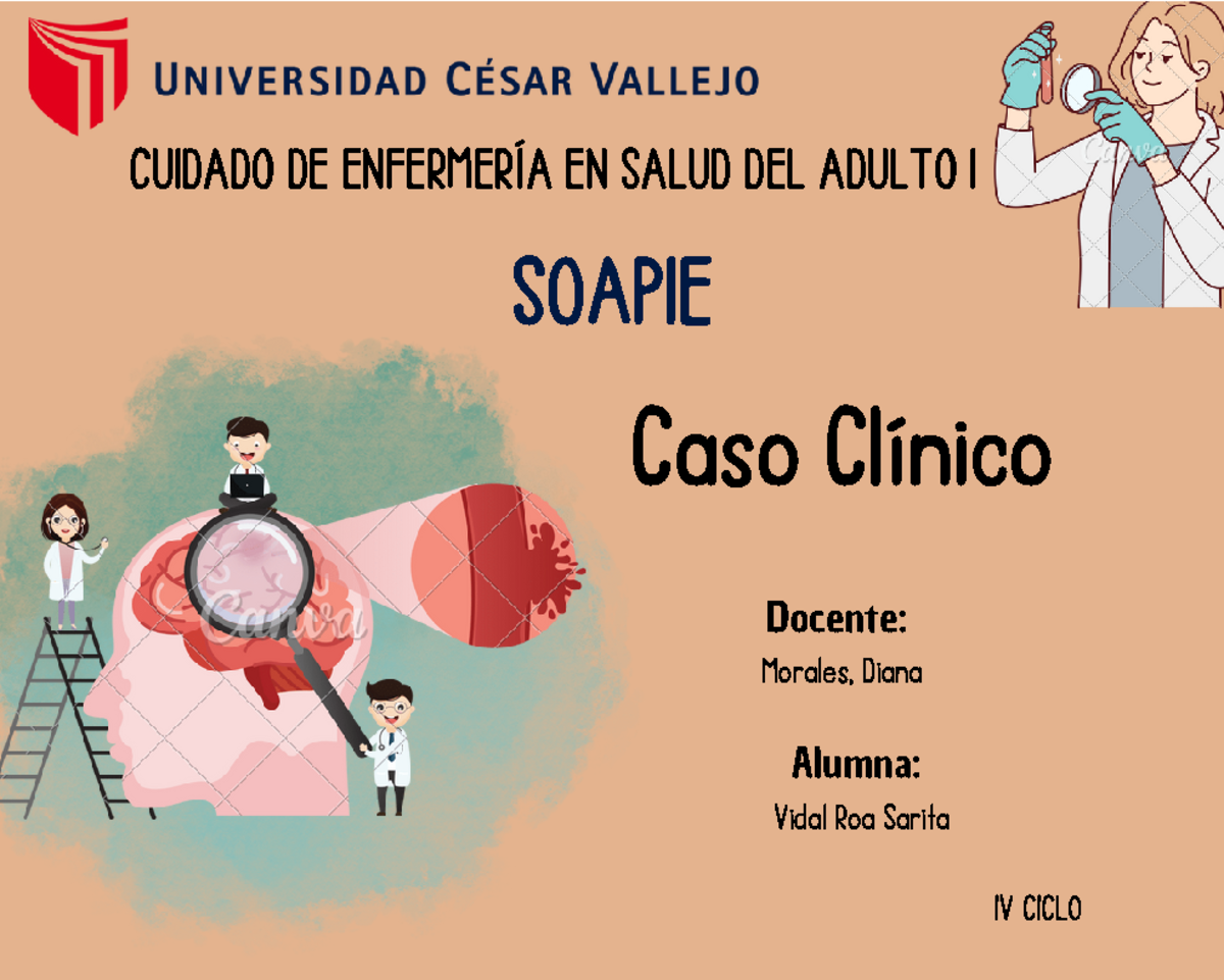 Soapie - CUIDADO DE ENFERMERÍA EN SALUD DEL ADULTO I SOAPIE Docente ...