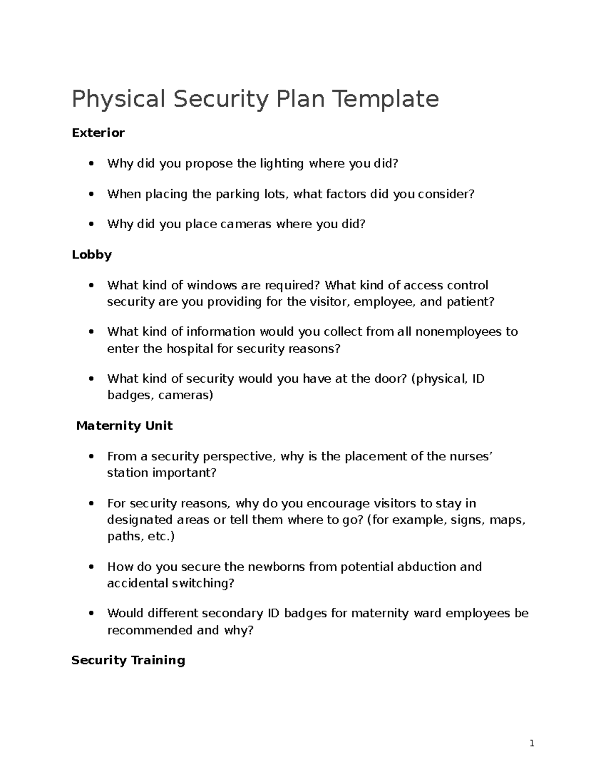 physical-security-plan-template-physical-security-plan-template