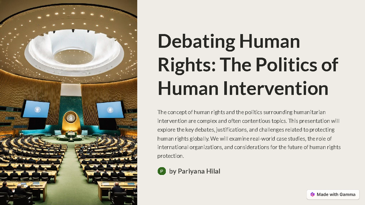 Debating Human Rights The Politics of Human Intervention - Debating ...