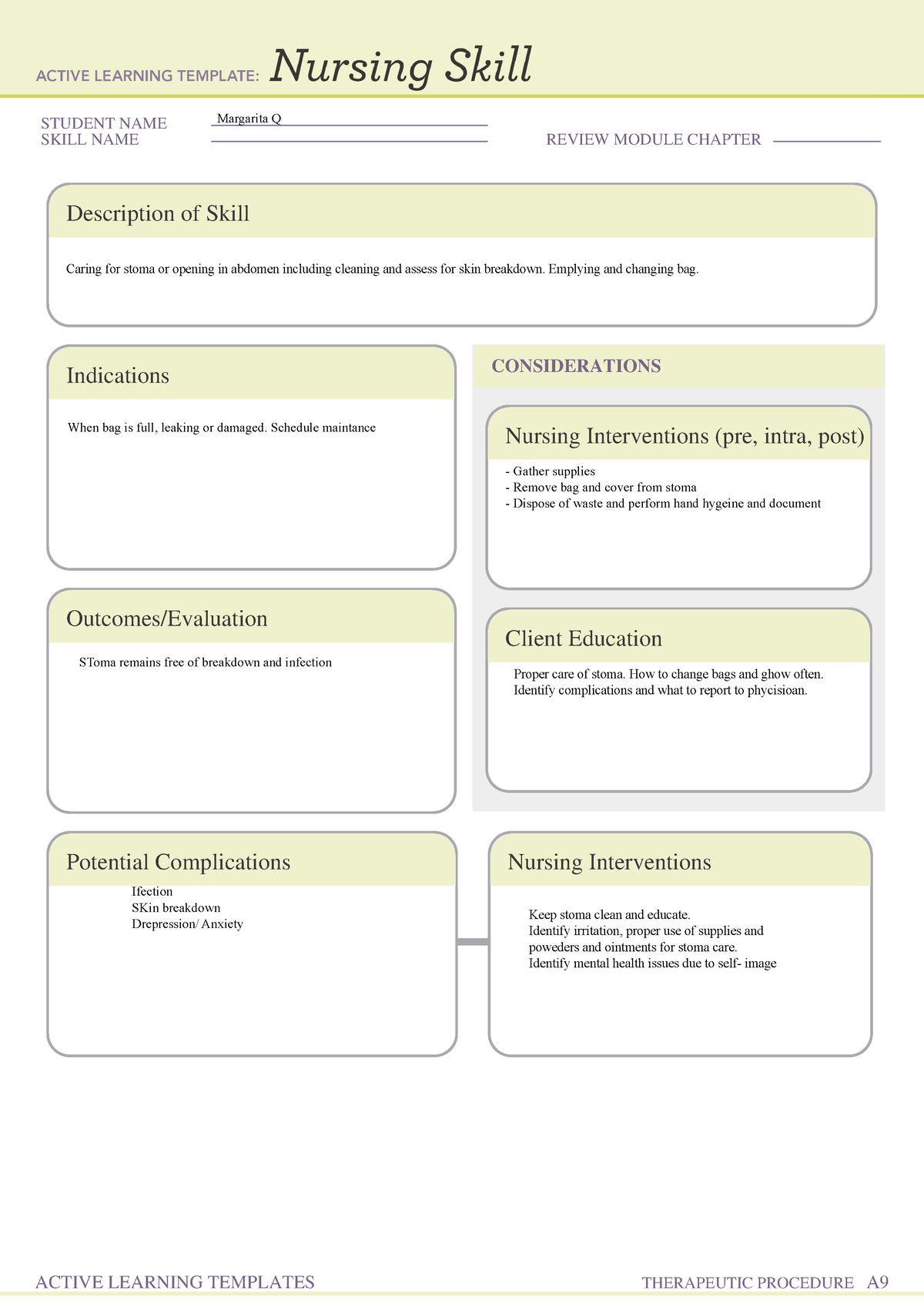 assignment 6 ati - STUDENT NAME SKILL NAME REVIEW MODULE CHAPTER ...