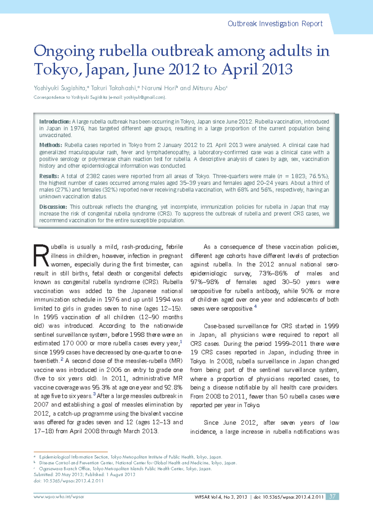 GOOD- Rubella in Tokyo in Adults - Deprecated API usage: The SVG back ...