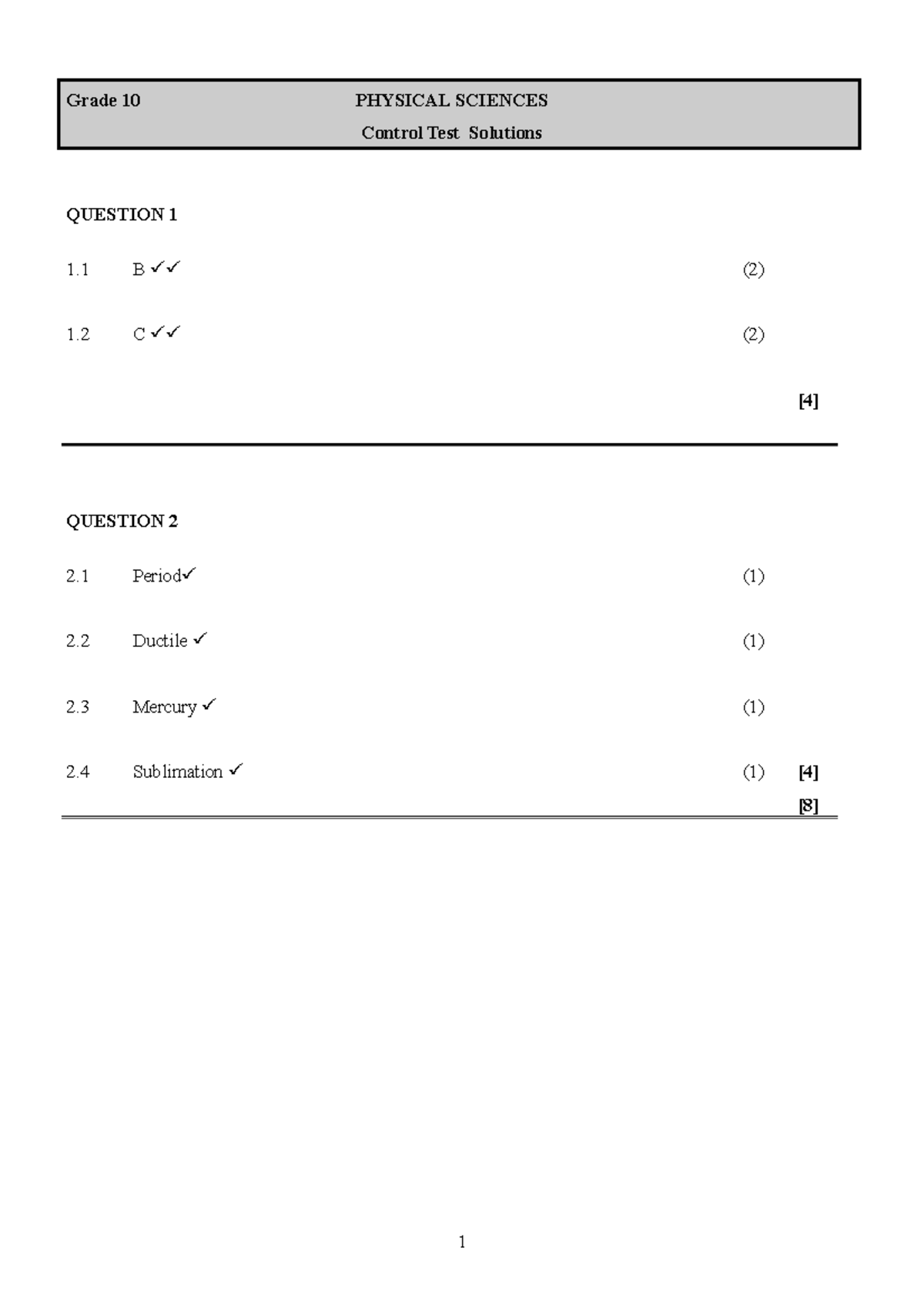 Control Test Definition Science