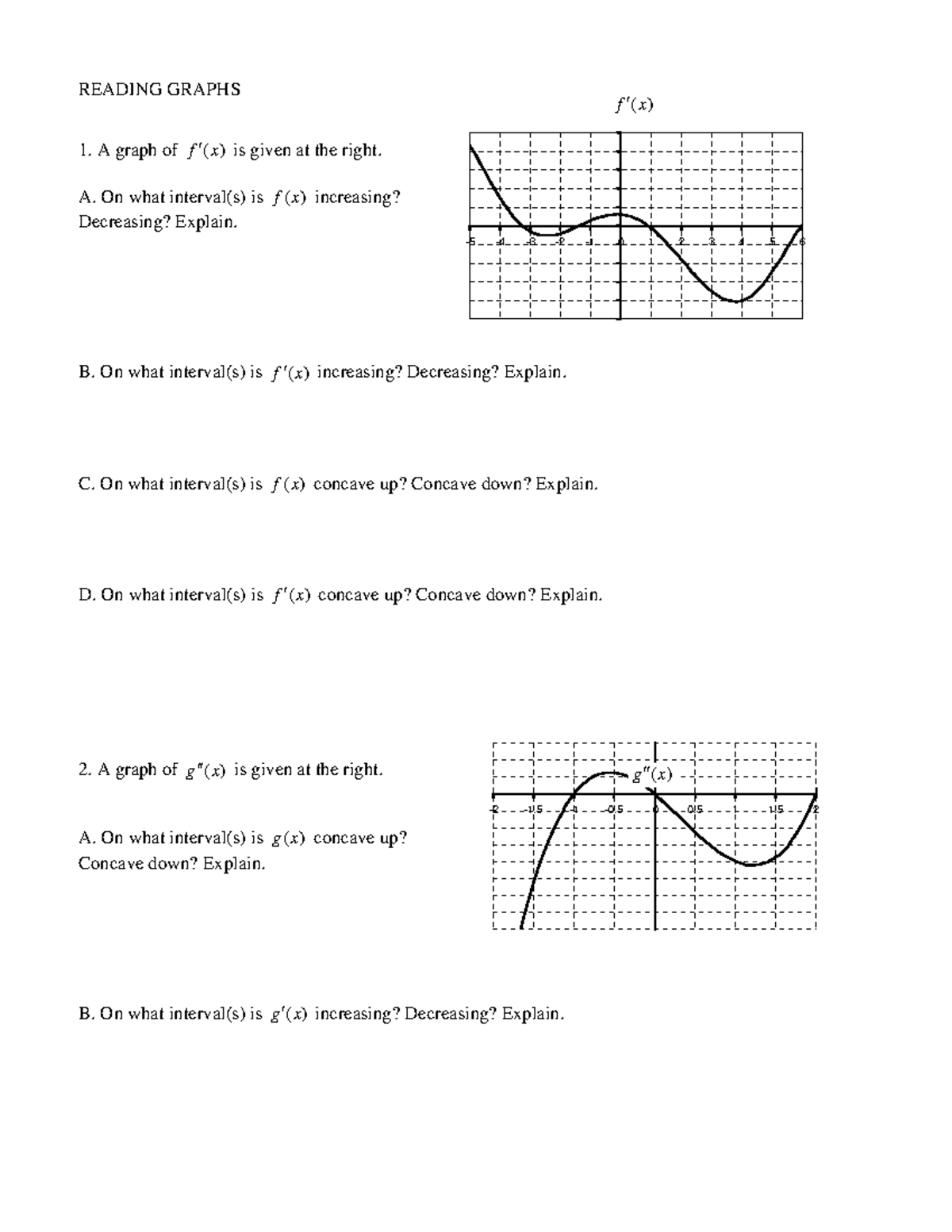 Read Der Graphs - Calc practice resource used by Dr. Myers for daily ...