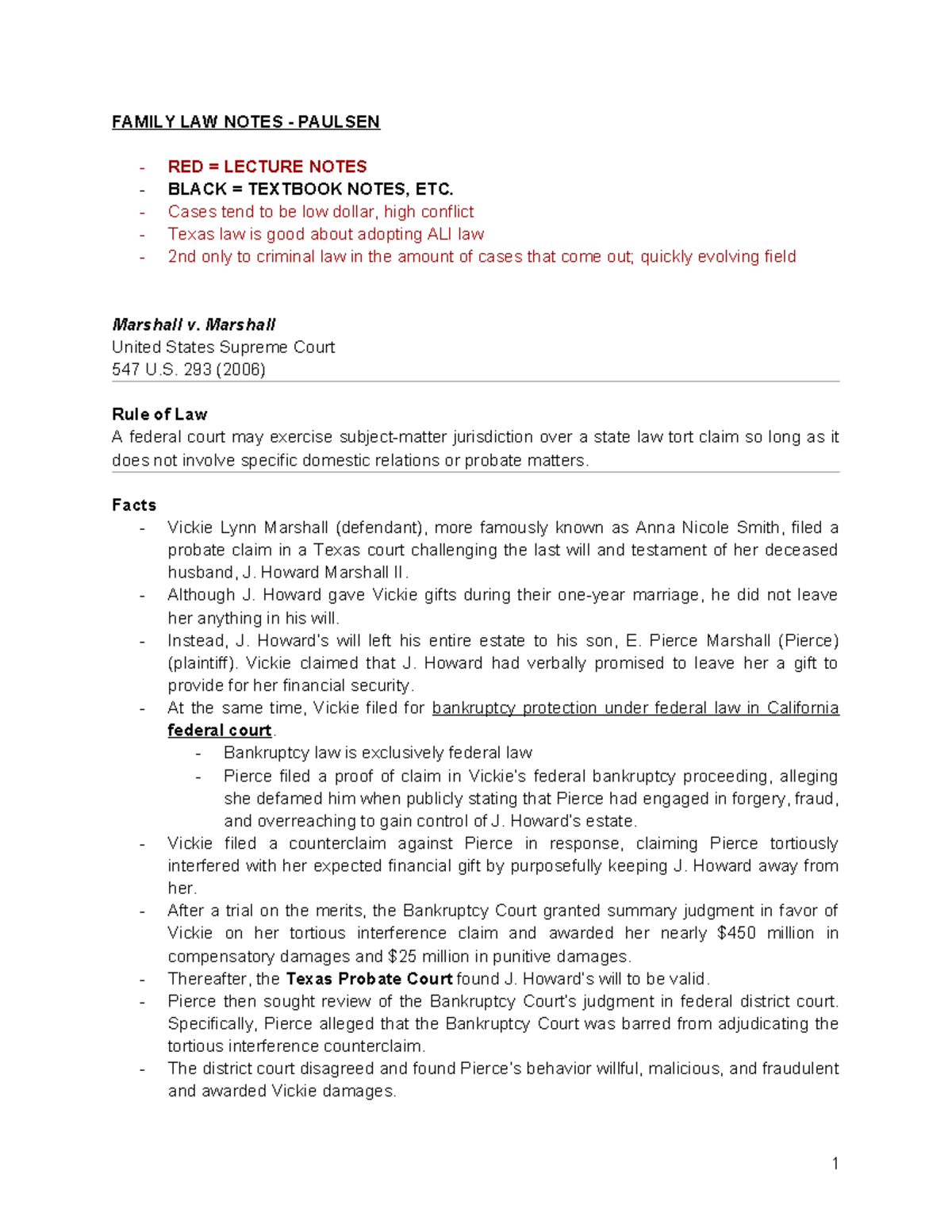 CALI Family Law, Paulsen, Spring 2020, Notes docx[ 53][32] FAMILY LAW