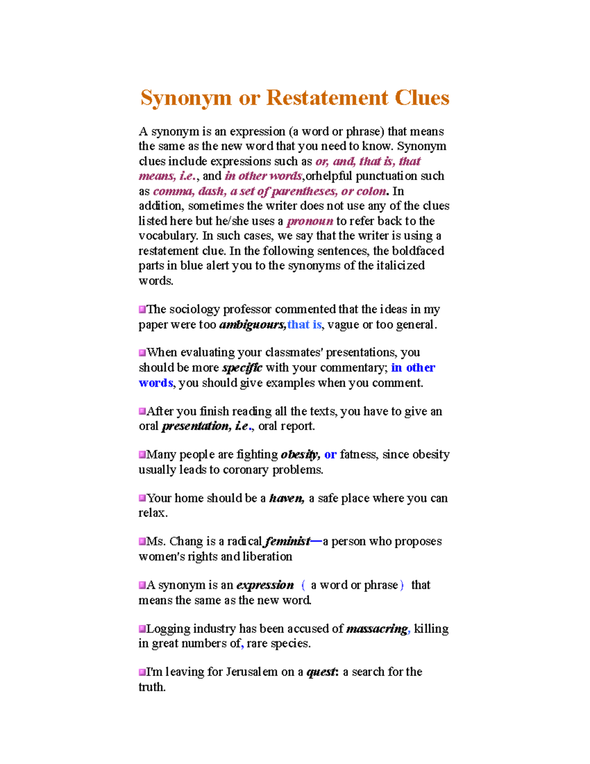 vocab-in-context-synonym-or-restatement-clues-a-synonym-is-an