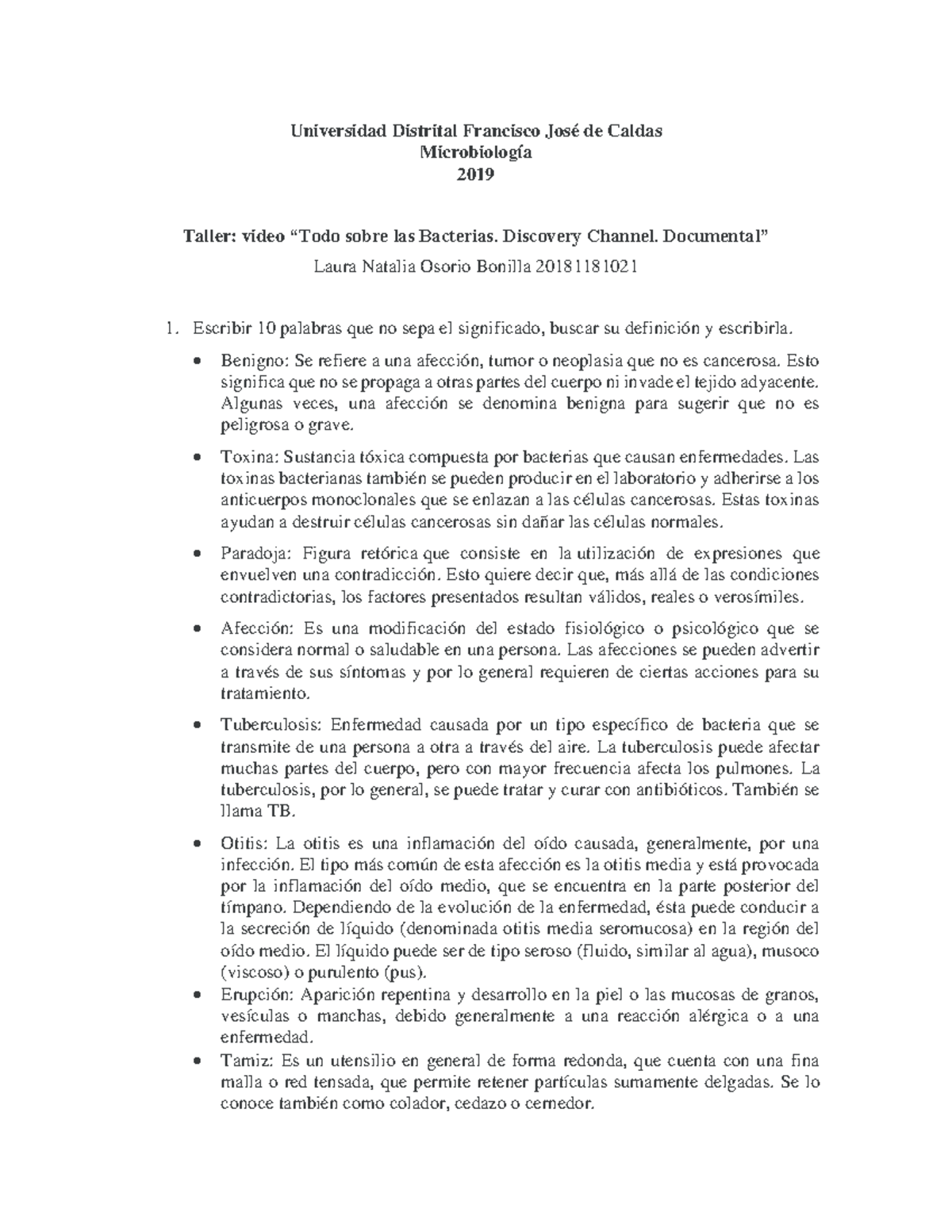 Taller 2 Microbiologia Universidad Distrital Francisco Jose De Caldas Microbiologia 2019 Taller Studocu